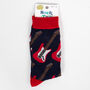 Men's Bamboo Socks Blue Red Electric Guitars, thumbnail 2 of 4