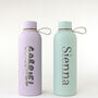 Personalised Insulated Chubby Drinks Bottle With Carry Handle, thumbnail 1 of 9