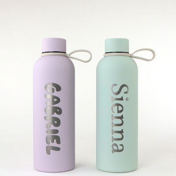 Personalised Insulated Chubby Drinks Bottle With Carry Handle, 2 of 11