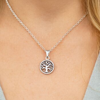 Sterling Silver Tree Of Life Pendant Necklace, 5 of 9