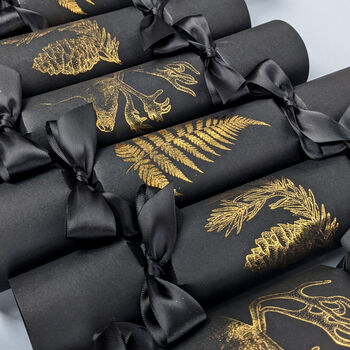 Black And Gold Luxury Handmade Christmas Crackers, 4 of 7