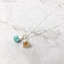 925 Sterling Silver Two Crystal Birthstone Necklace, thumbnail 6 of 6