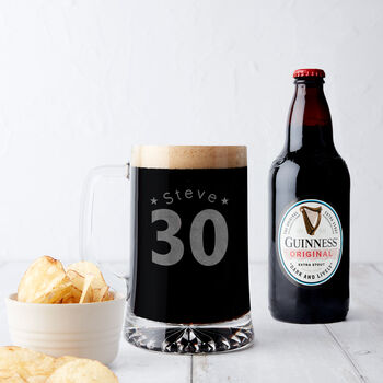 Personalised 30th Birthday Age And Name Beer Tankard, 2 of 4