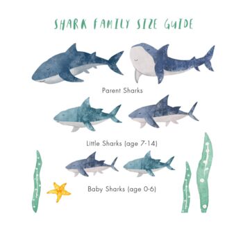 Personalised Baby Shark Family Tile Gift For Dad, 2 of 3