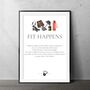 Fit Happens, Gym Fitness Funny Wall Art Print Gift For A Home Gym, thumbnail 2 of 2