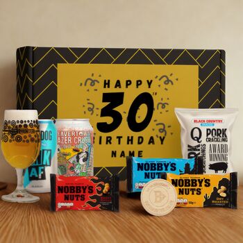 Personalised 30th Birthday Beer Gift Set, 3 of 11