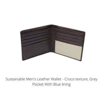 Sustainable Men's Leather Wallet, 8 of 11