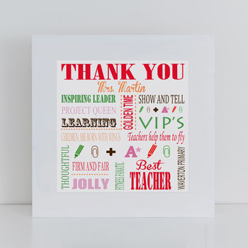 Personalised Thank You Teacher Card, 2 of 2