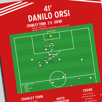 Danilo Orsi Goal – Crawley Town Vs Crewe League Two Play Off Final 2024 Print, 4 of 4