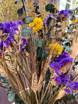 Preserved Eucalyptus And Dried Flower Bouquet, 3 of 5