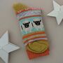 Wool Blend Sheep Socks In Orange, thumbnail 2 of 2