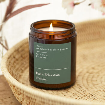 Father's Day Gift Relaxation Station Scented Candle, 2 of 12