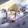 Luggage Tag With Wooden Heart Painterly Landscape, thumbnail 5 of 11