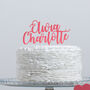 Personalised Two Words Or Name Cake Topper, thumbnail 1 of 5