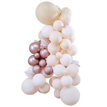 Pampas, White, Peach And Rose Gold Balloon Arch Kit, 2 of 3