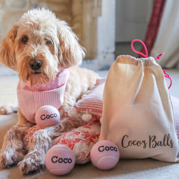 Personalised Tennis Balls And Matching Gift Bag, 8 of 12