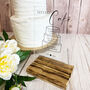 Classic Personalised Clear Acrylic Cake Sign With Wooden Base, thumbnail 5 of 5