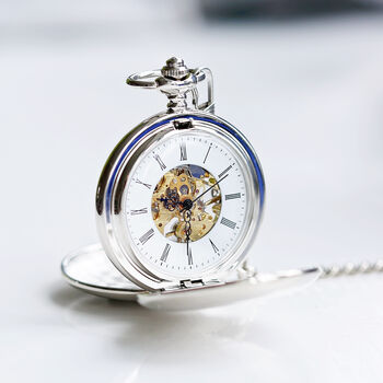 Personalised Dual Opening Pocket Watch, 7 of 12