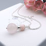 Pink Opal And Rose Quartz Necklace October Birthstone, thumbnail 1 of 4