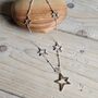 Open Stars Necklace In Silver And Gold, thumbnail 2 of 4