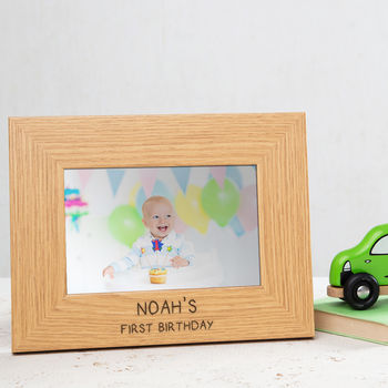 Personalised Baby First Birthday Memory Photo Frame, 2 of 4