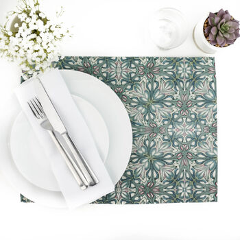 Flourishing Garden William Morris Canvas Dining Mat, 4 of 12