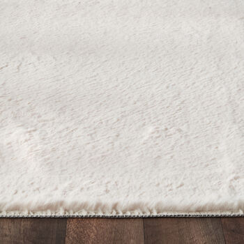 Origins Washable Faux Fur Ivory Rug 67 X 200, 3 of 3