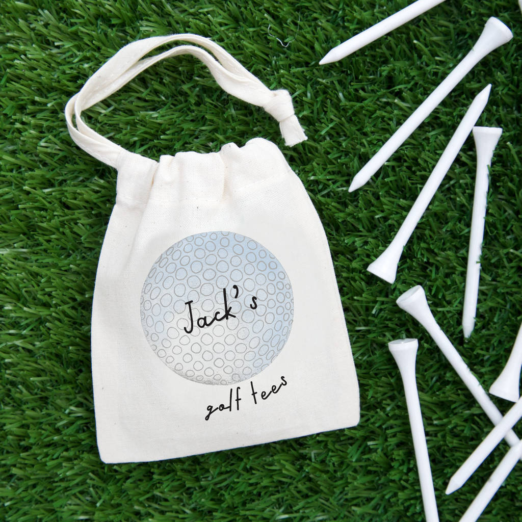'Golf Ball' Personalised Bag Of Golf Tees, 1 of 2