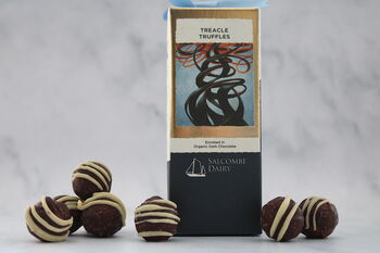 Organic Dark Chocolate Fudge Easter Egg With Treacle Truffles, 3 of 3