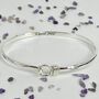 Personalised Sterling Silver Large Wrist Bangle, thumbnail 1 of 8