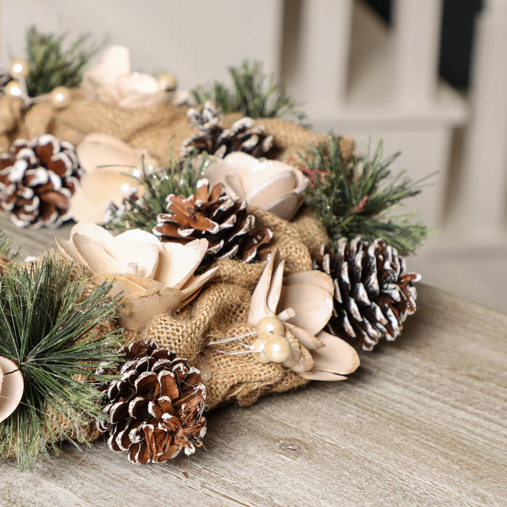 Natural Country Indoor Wreath By Dibor   Original Natural Country Christmas Wreath 