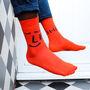 Smiley Orange Bamboo Charity Socks, thumbnail 1 of 4
