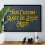 Custom Grey And Yellow Vintage Style Quote Art, thumbnail 6 of 7