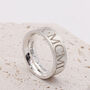 Roman Numerals Personalised Silver Ring 8mm Flat, thumbnail 5 of 10