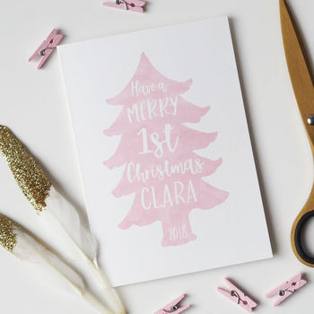 Baby's Personalised First Christmas Card, 5 of 7