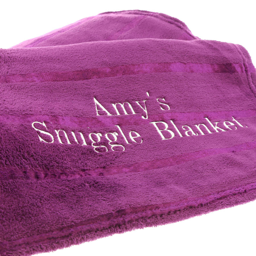 personalised snuggle blanket by duncan stewart textiles