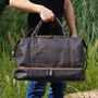 Leather Weekend Bag With Shirt Compartment, thumbnail 2 of 11
