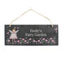 Personalised Fairy Princess Garden Hanging Slate Sign, thumbnail 6 of 6