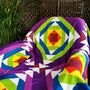 Colourful Quilt Rainbow Snail Trail Double Bed Blanket, thumbnail 9 of 10