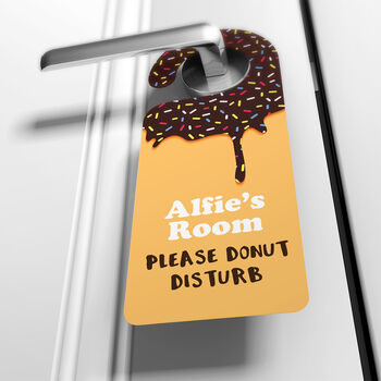 Donut Disturb Strawberry Or Chocolate Door Hanger Sign, 2 of 2