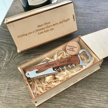Personalised Wine Accessories Gift Set, 4 of 8