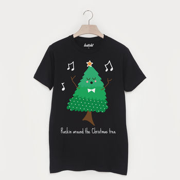 Rockin Around The Christmas Tree Unisex T Shirt, 3 of 4