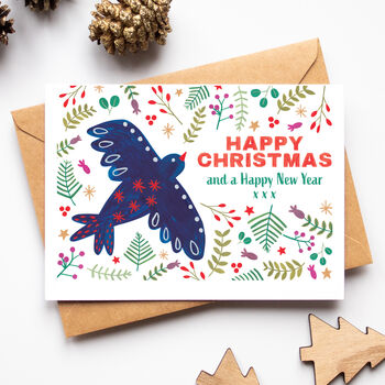 Personalised Christmas Dove Card Or Pack, 2 of 2