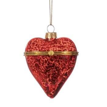 Ruby Red Heart Opening Locket Bauble, 6 of 6