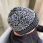 Mens Lambswool Knitted Beanie Hat Geometric Pattern, thumbnail 1 of 10