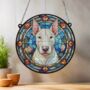 English Bull Terrier Stained Glass Effect Suncatcher, thumbnail 4 of 6