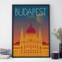 Budapest Travel Poster Art Print, thumbnail 2 of 4