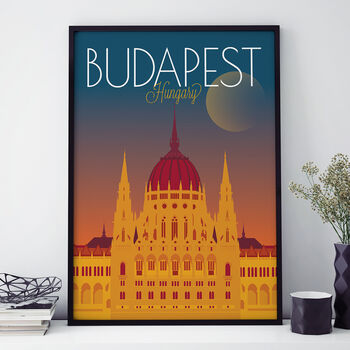 Budapest Travel Poster Art Print, 2 of 4