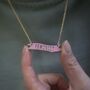 Feminist Scroll Necklace Stocking Fillers, thumbnail 2 of 2