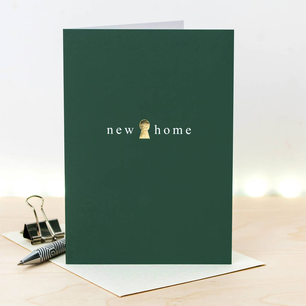 New Home Card With Gold Foil Keyhole, 1 of 5